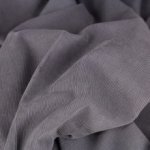 Fijne ribfluweel lila grijs