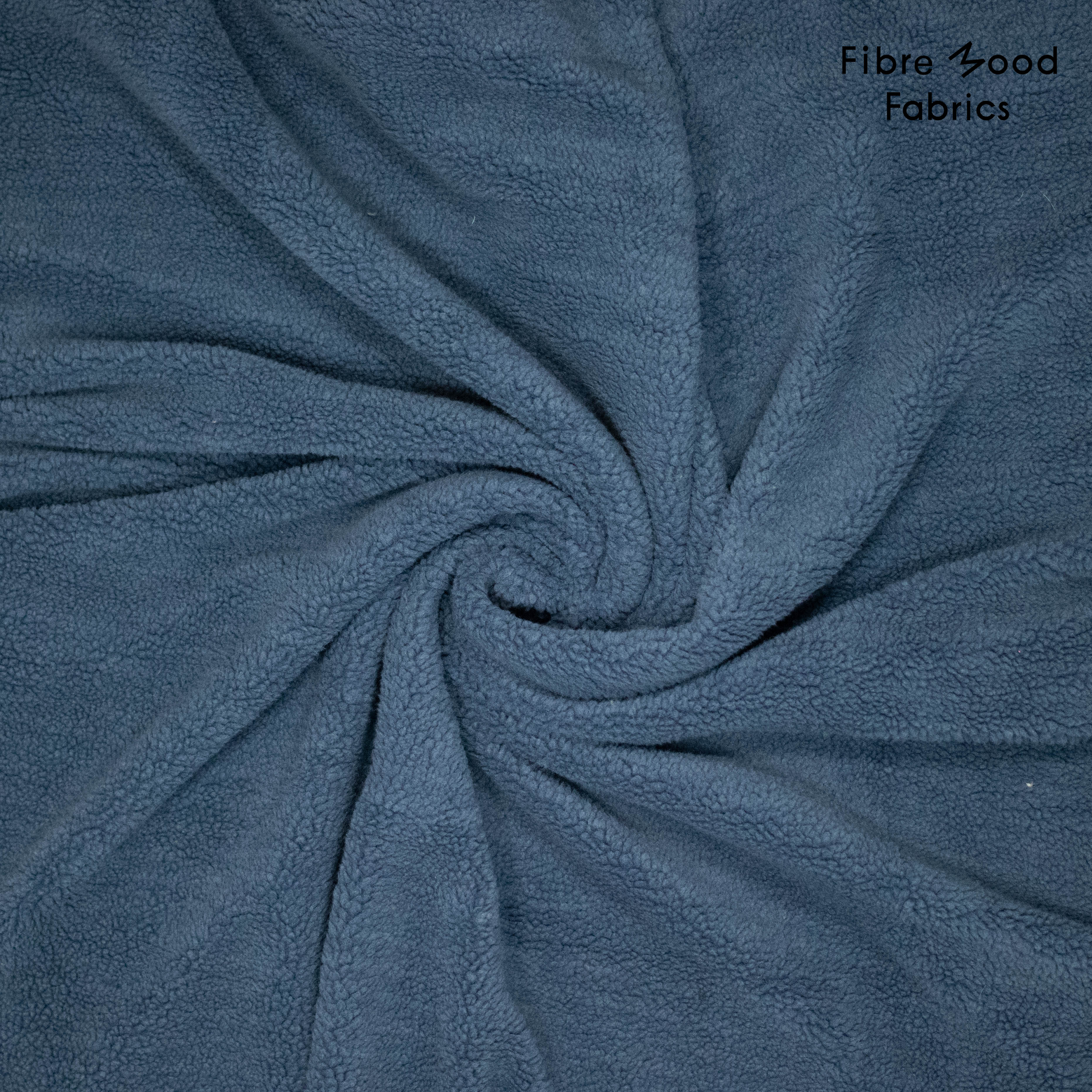 Teddy stof polyester blauw  - Fibre Mood