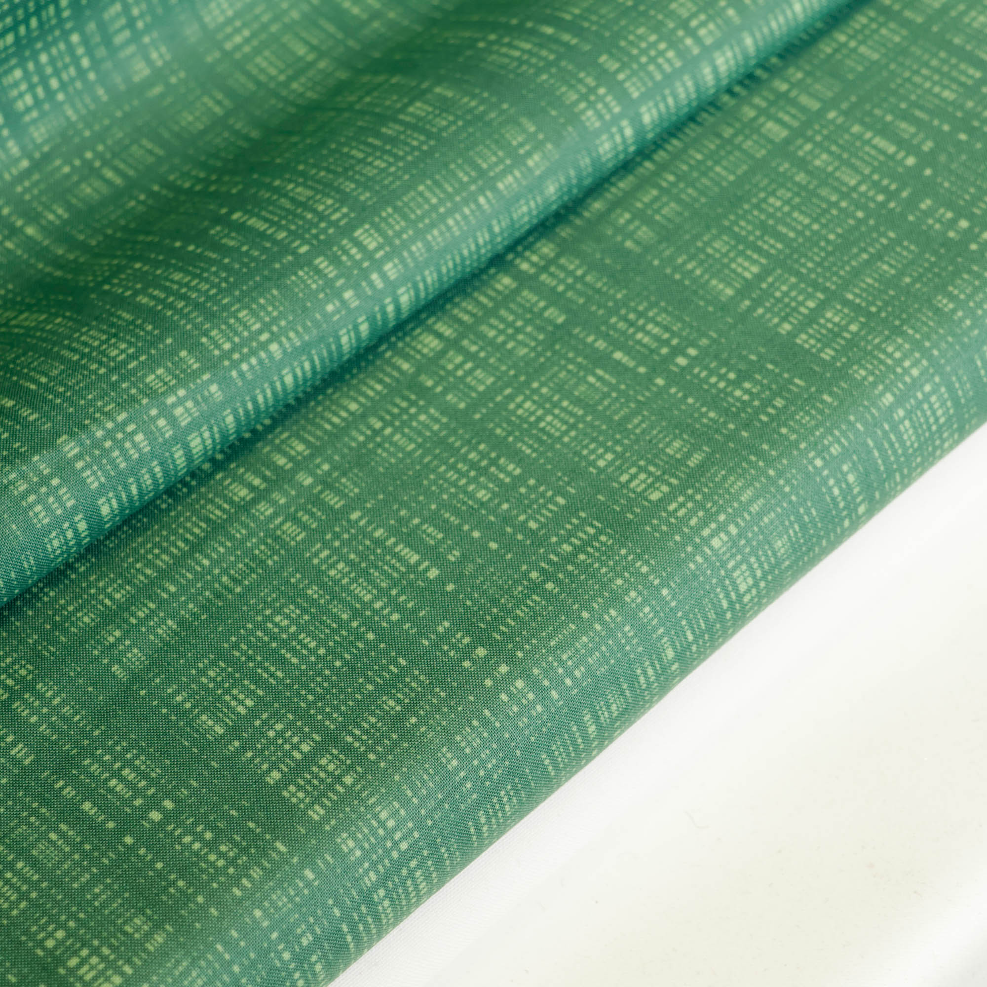 Katoen groen met strepenpatroon