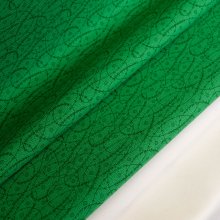 Katoen groen met abstract patroon