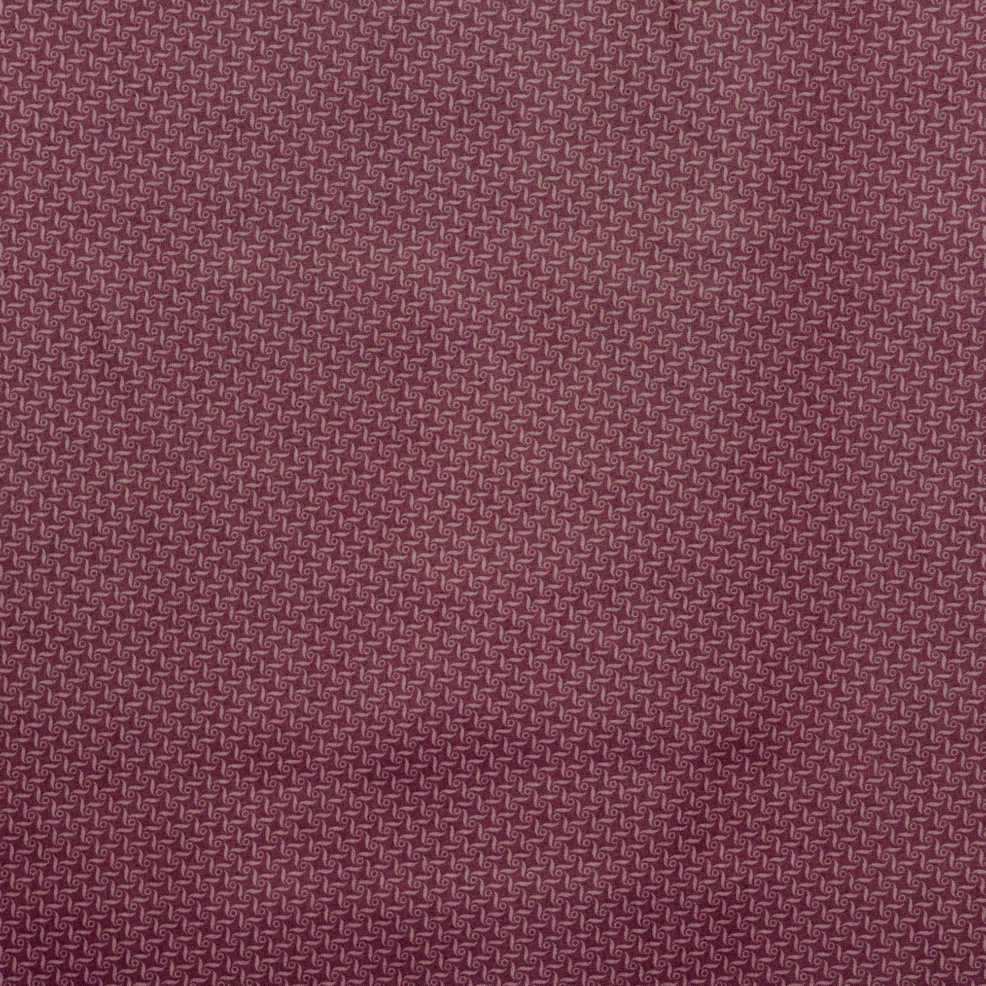 Katoen aubergine kleur met krulpatroon
