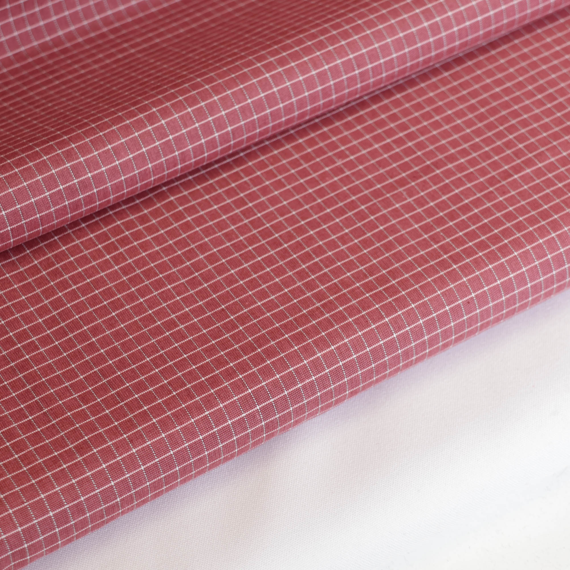 Katoen rood geruit