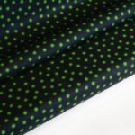 Katoen zwart met groene bollen