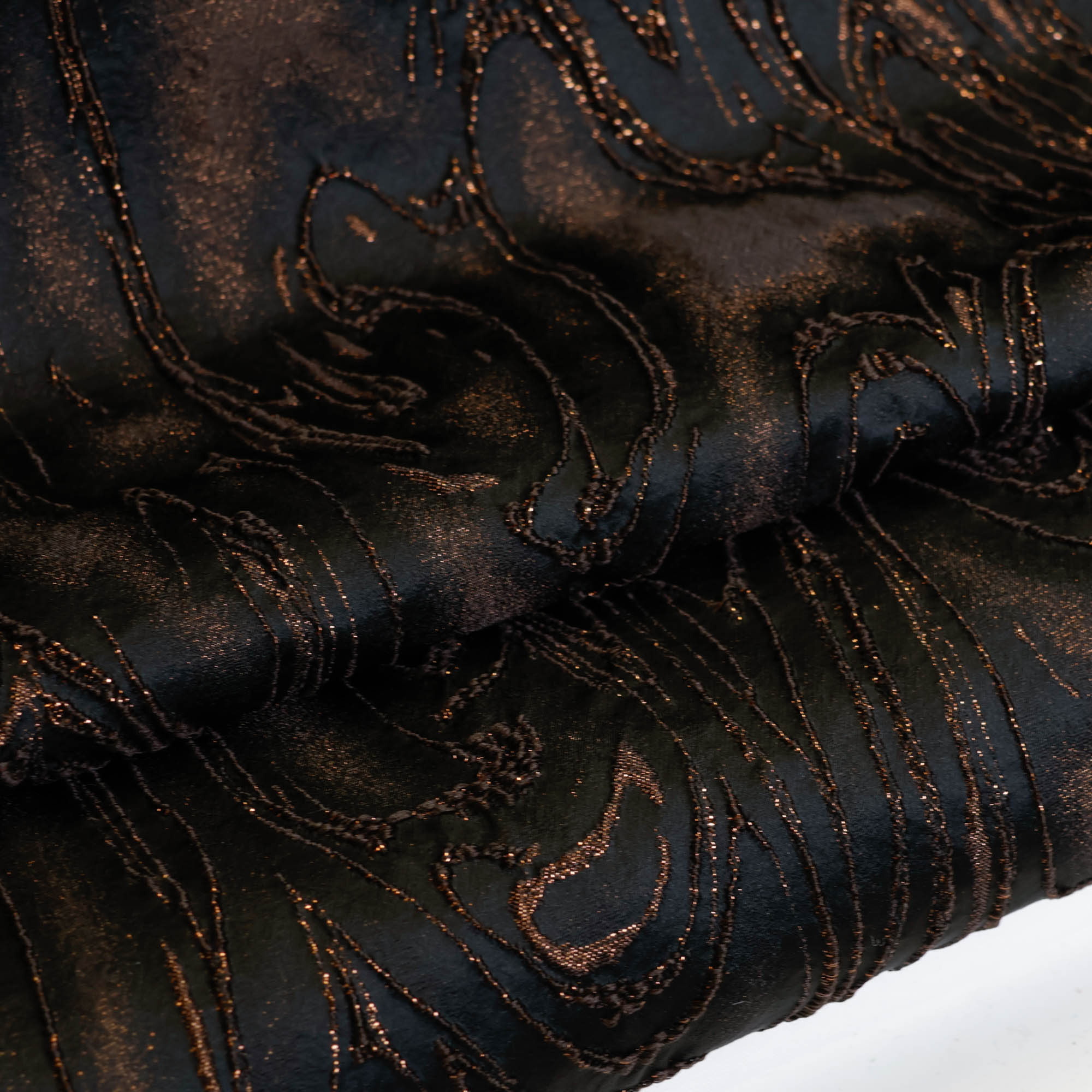 Jacquard polyester met glanzend reliëf patroon
