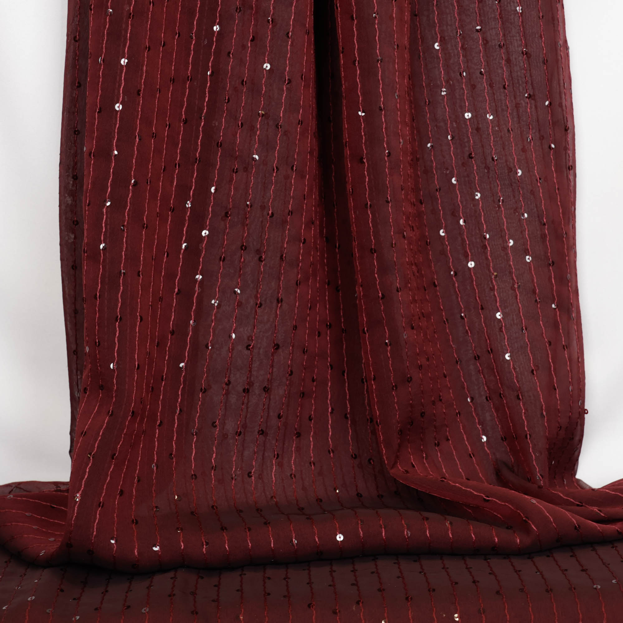 Voile bordeaux met pailletten