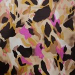 Polyester satijn met dierprint  - A La Ville