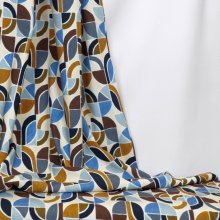 Viscose ecru met abstract patroon  - A La Ville