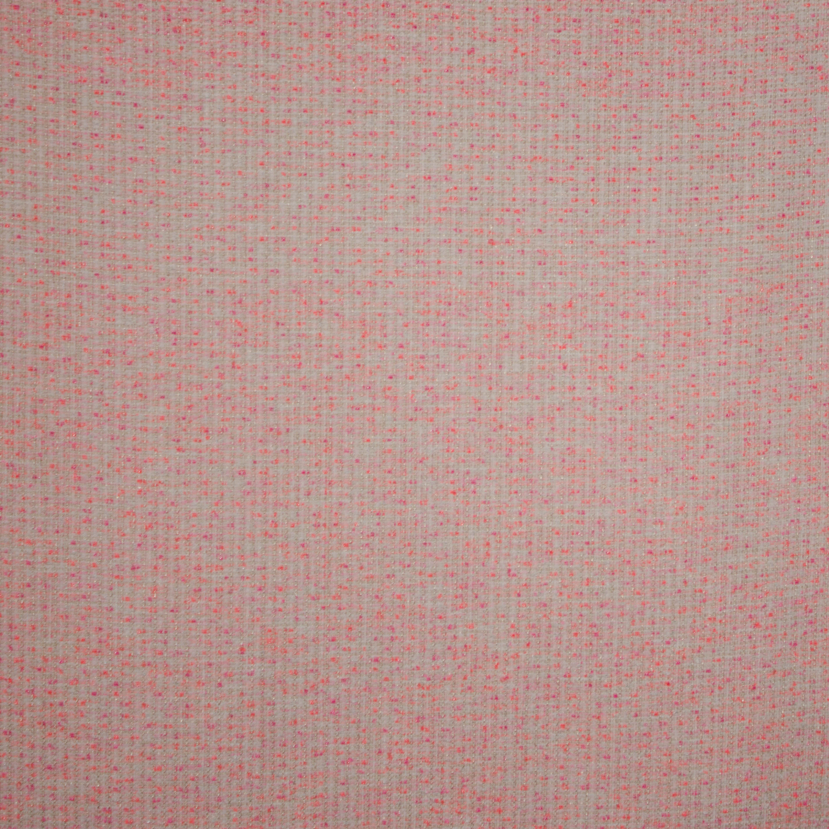 Chanelstof met fluo oranje en roze weving