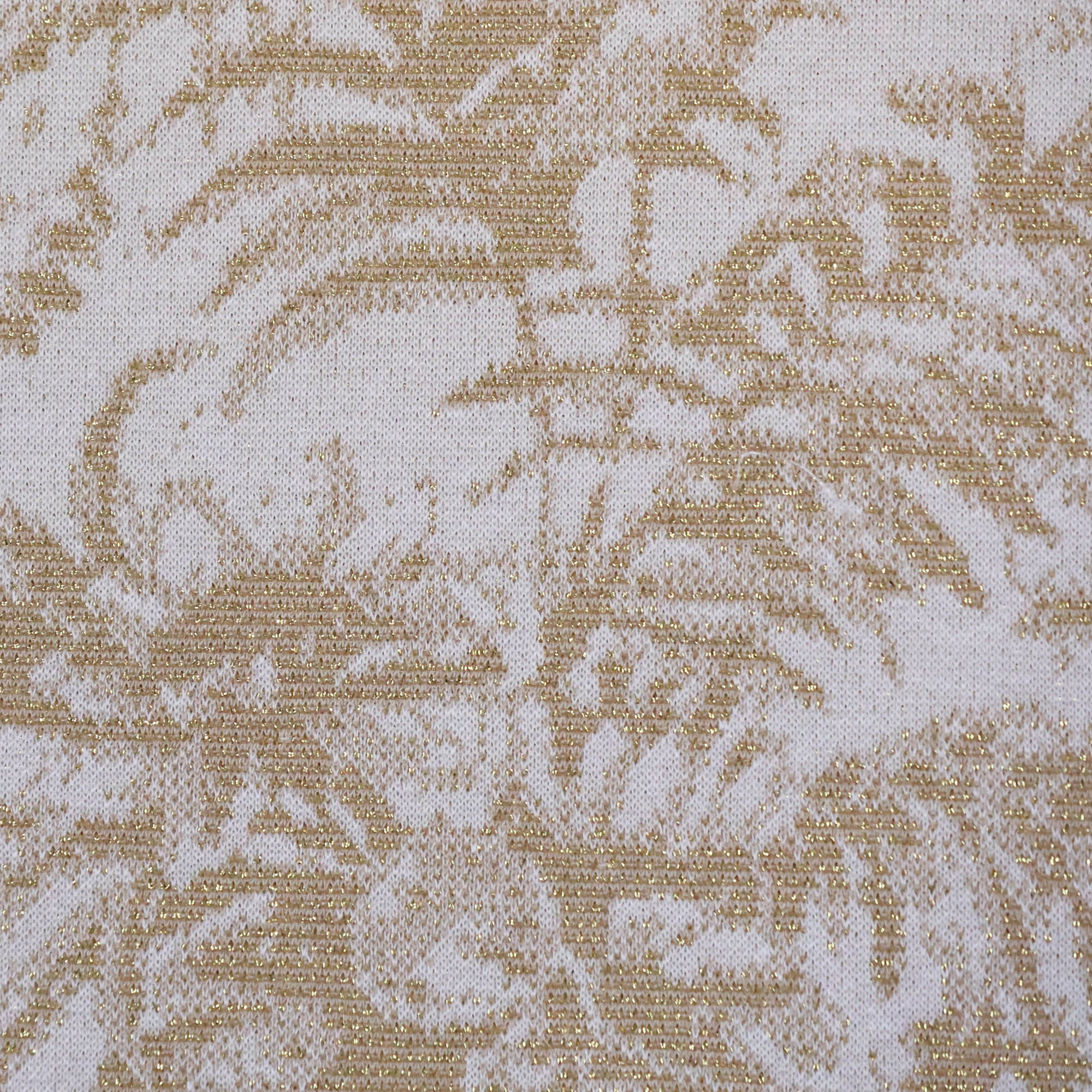 Jacquard tricot met sierlijk gouden patroon