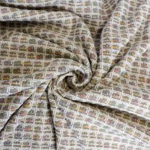 Tweed beige met kleurenpatroon en lichte glinstering  - A La Ville