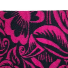 Mantelwol met zwart en roze print - Atelier Jupe