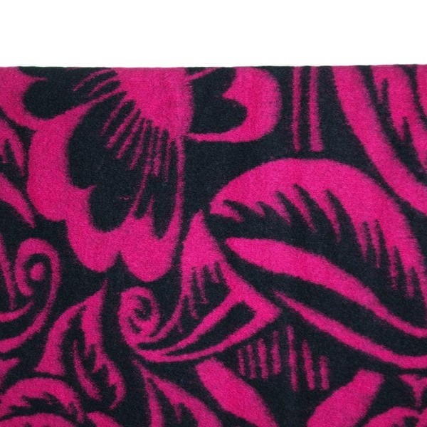Mantelwol met zwart en roze print - Atelier Jupe