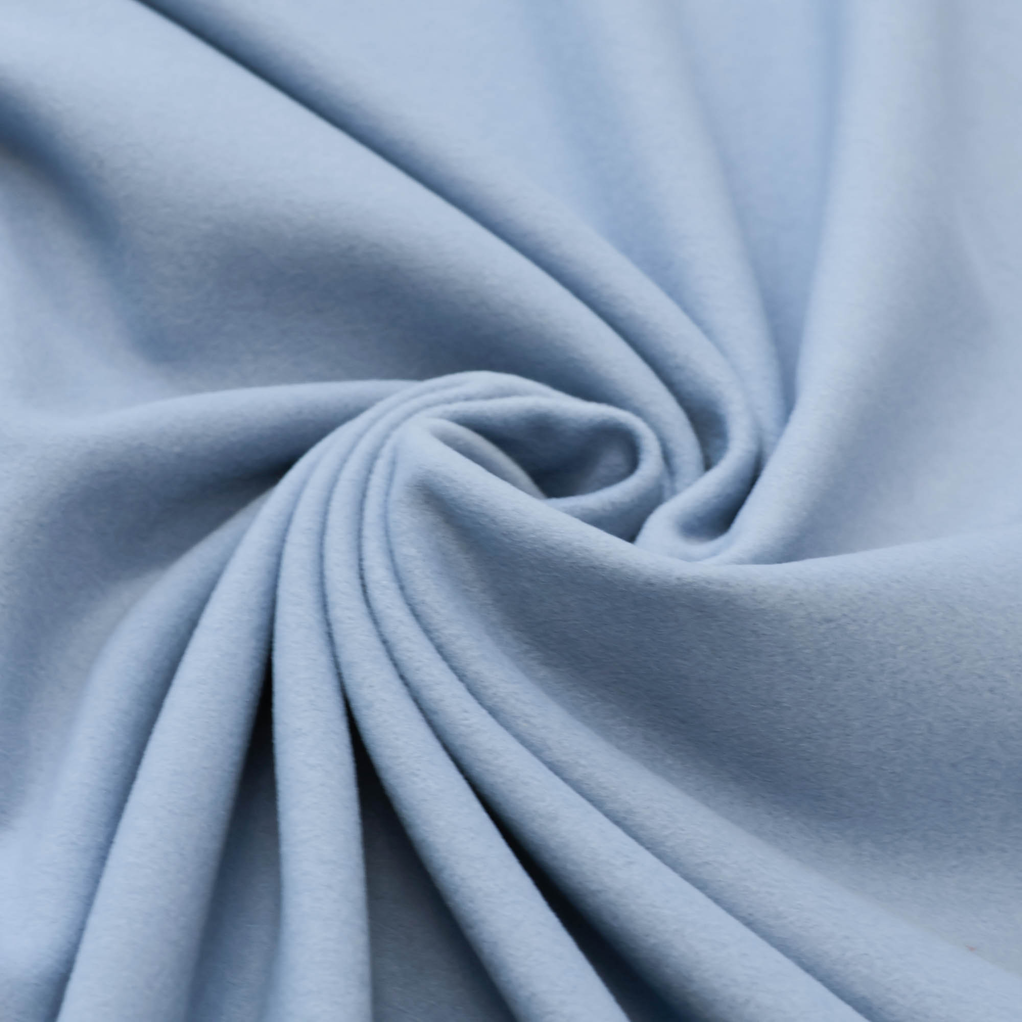 Wol cashmere mantelstof in hemelblauw - Lorré