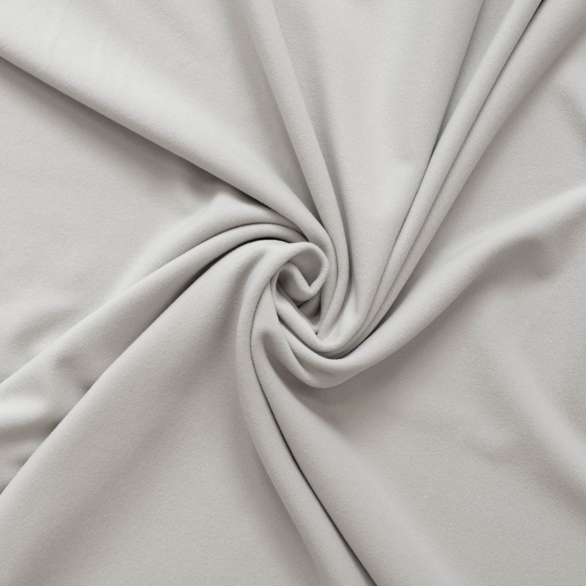 Wol cashmere mantelstof in lichtgrijs- Lorré