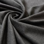 Wol cashmere mantelstof in donkergrijs gemêleerd - Lorré