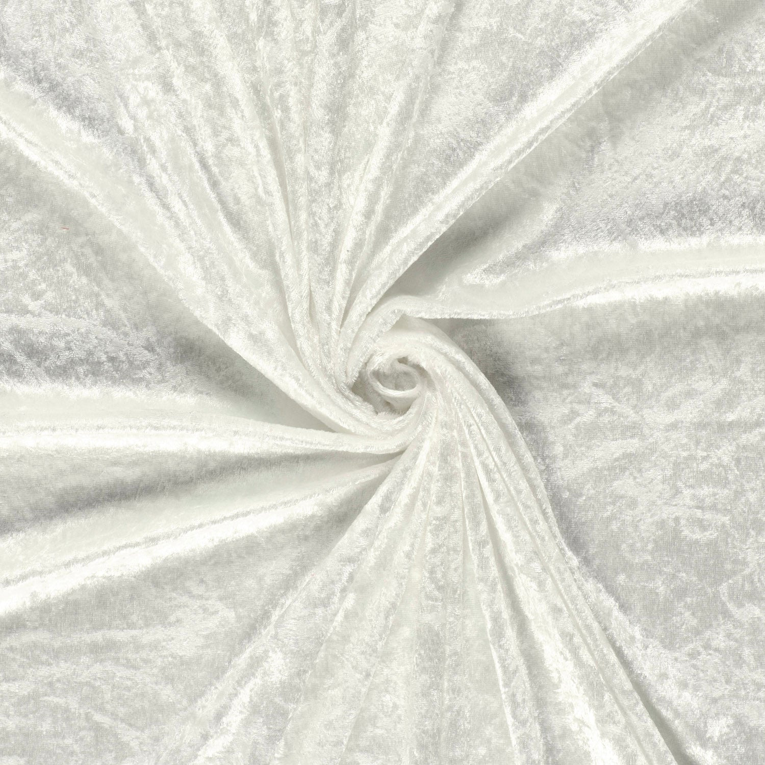 Panvelours uni gebroken wit
