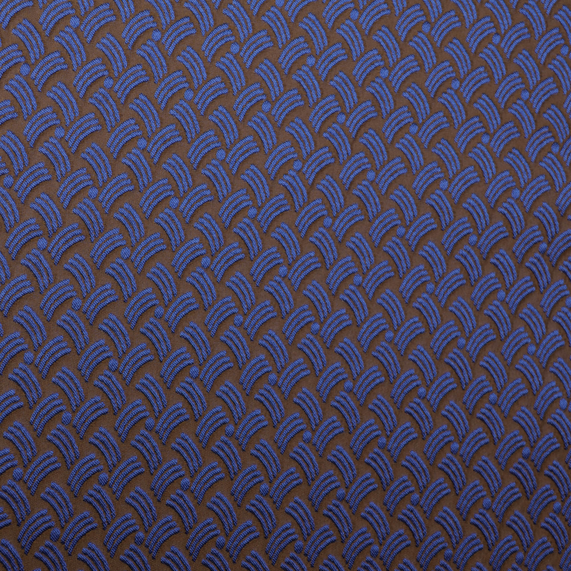 Jacquard blauw met abstract patroon  - Lorré