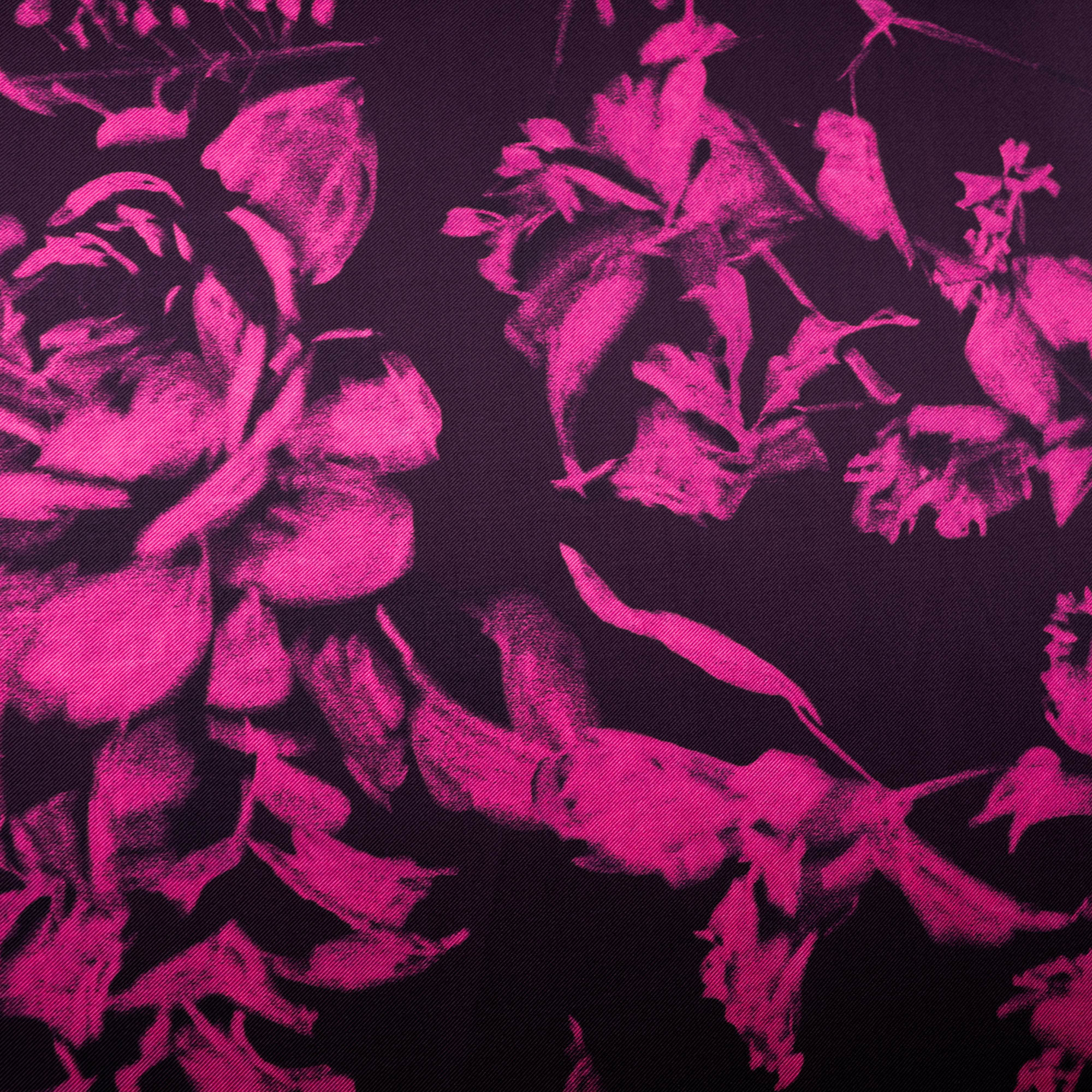 Zware polyester met roze bloemen patroon - Lorré