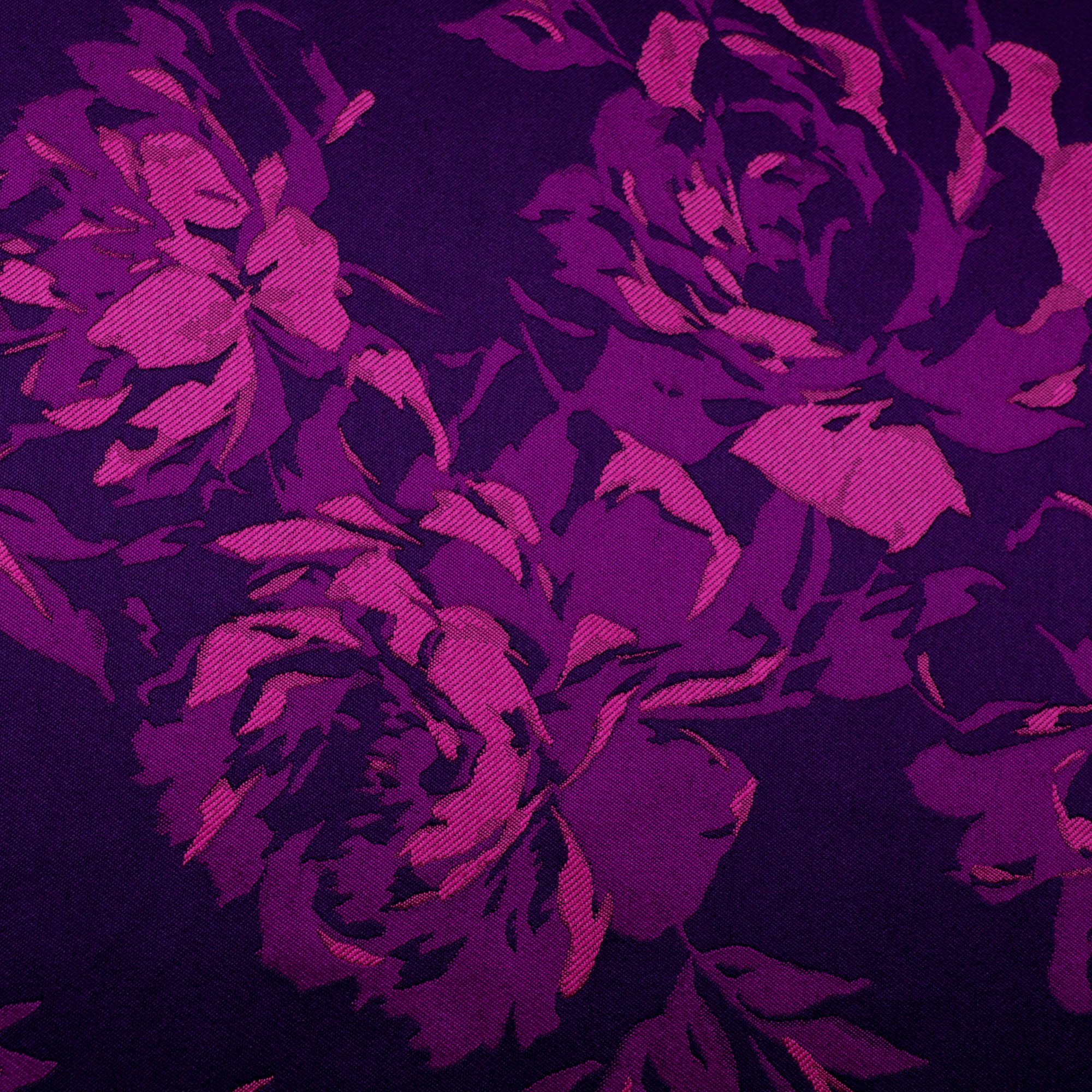 Jacquard met paars/roze bloemen  - Lorré