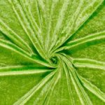 Panvelours uni limoengroen