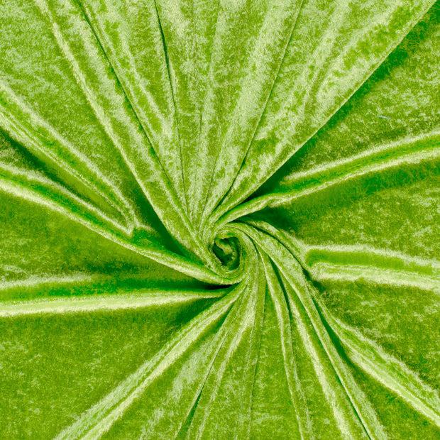 Panvelours uni limoengroen