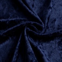Panvelours uni nachtblauw