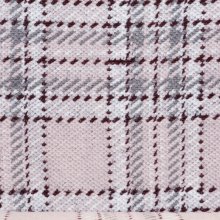 Mantelstof licht roze met ruitenpatroon