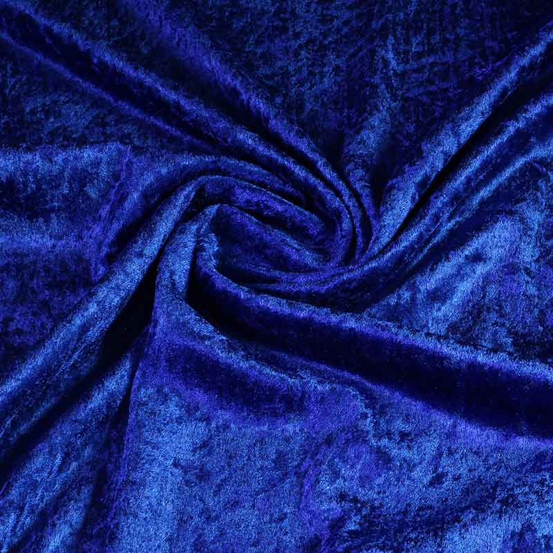 Panvelours uni kobaltblauw