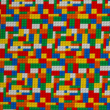 Tricot kleurrijke lego blokjes