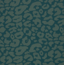 Fleece groenblauw met panterpatroon