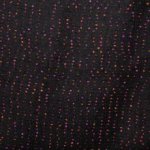 Bouclé zwart met roos/oranje stippen  - Lorré