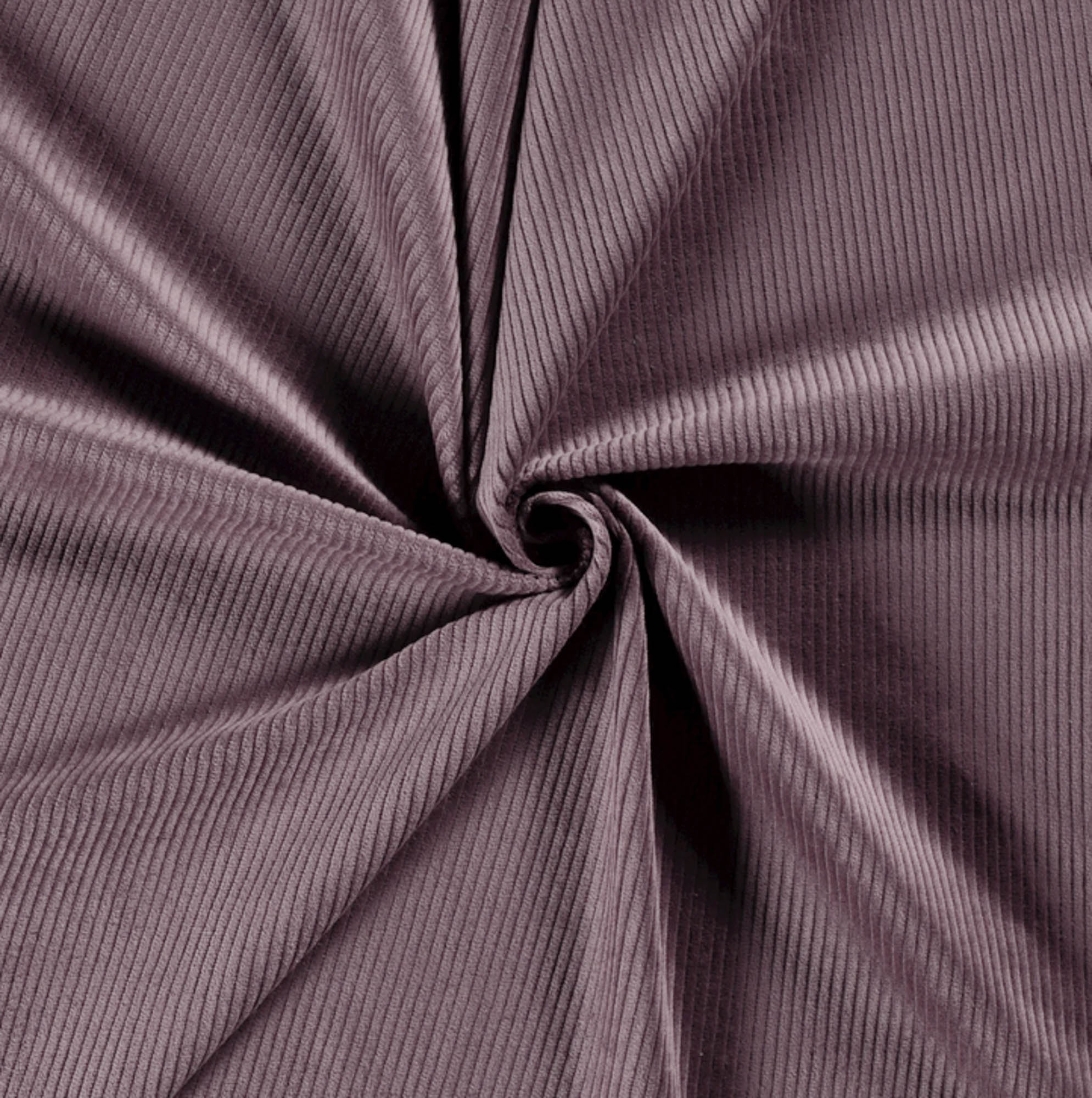 Ribfluweel mauve