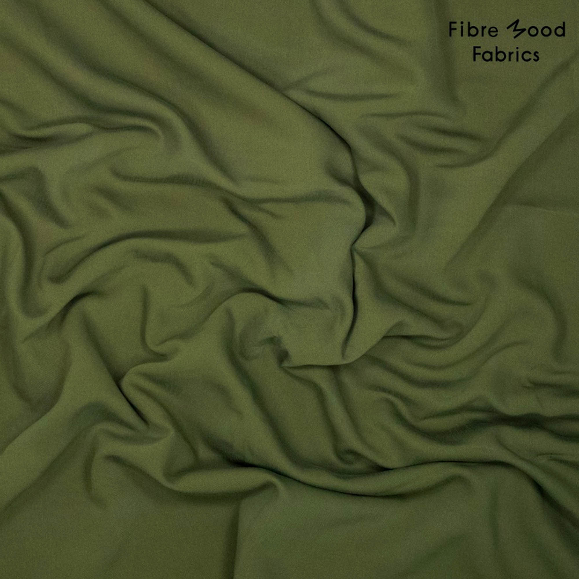 Viscose polyester tencel kaki groen  - Fibre Mood