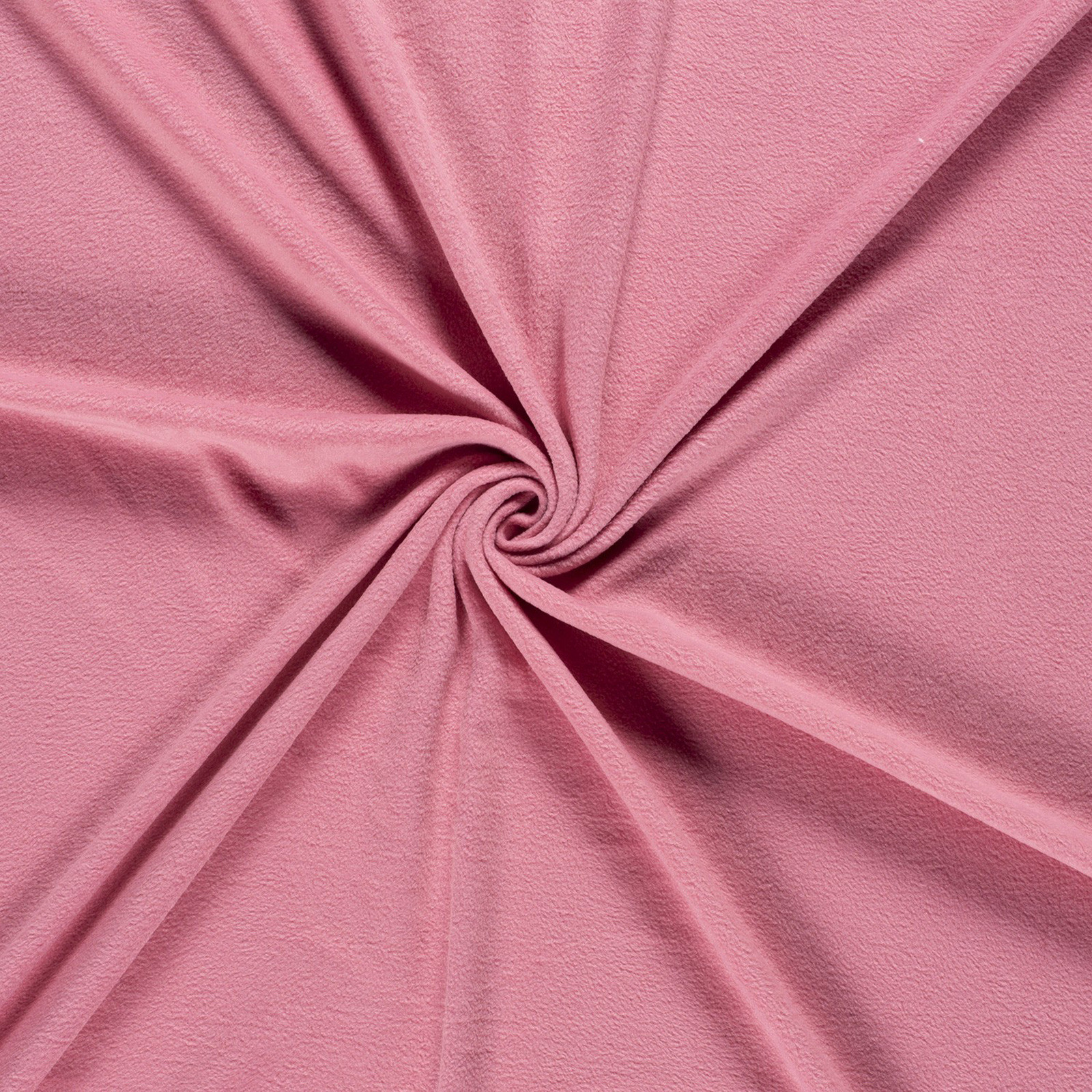 Polar fleece stof brushed effen donkerroos