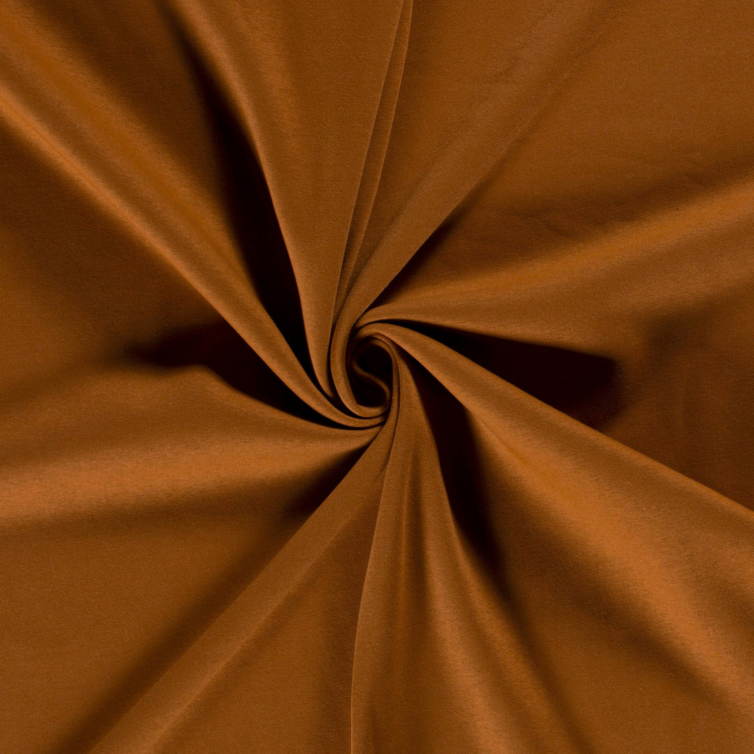 Jogging stof brushed effen karamel