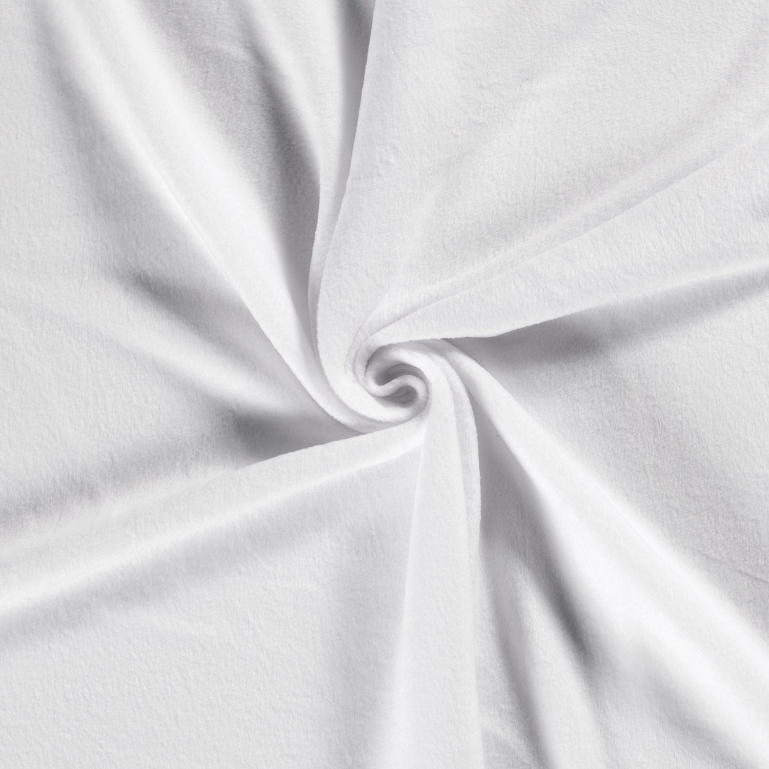 Polar fleece stof brushed effen optisch wit