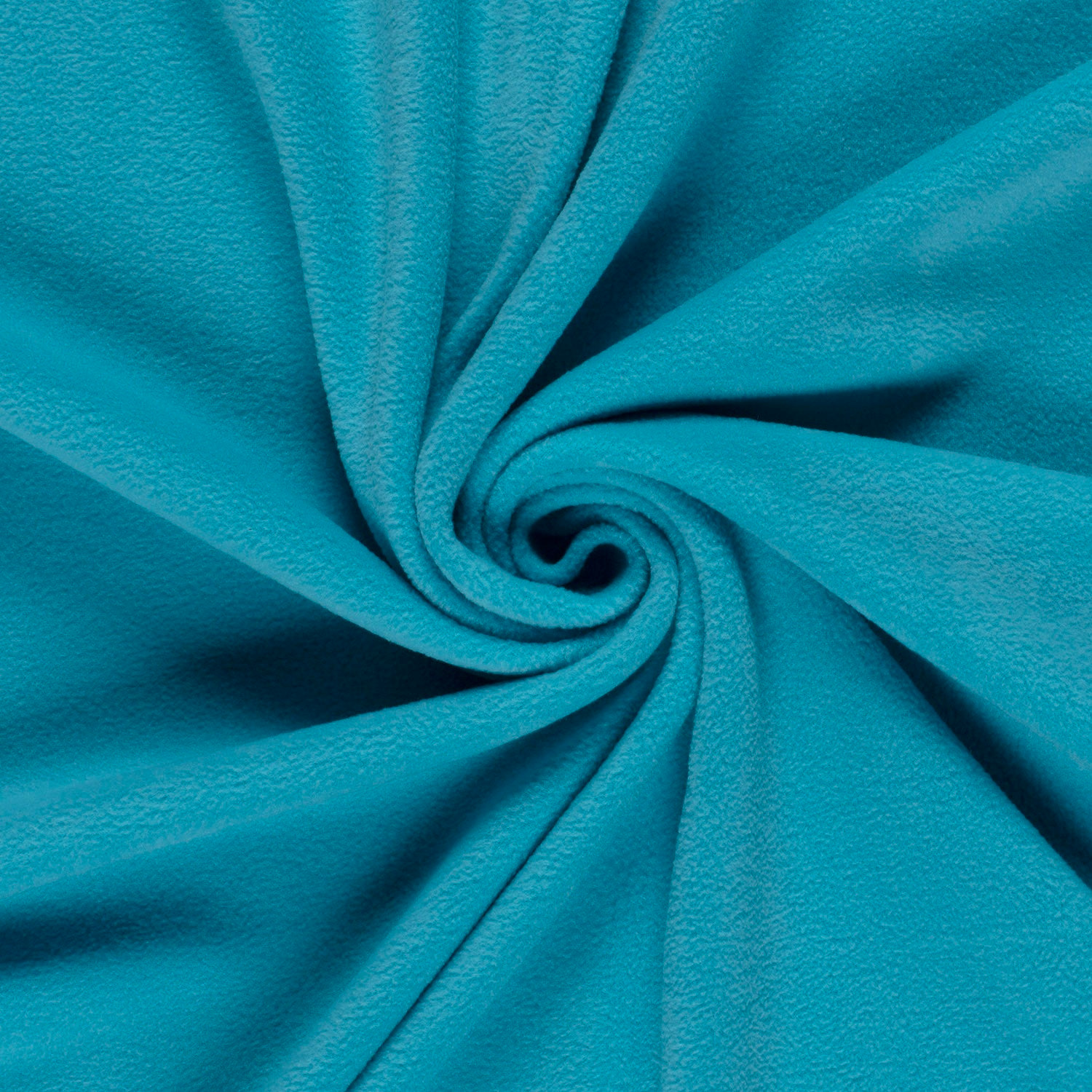 Polar fleece stof brushed effen aqua