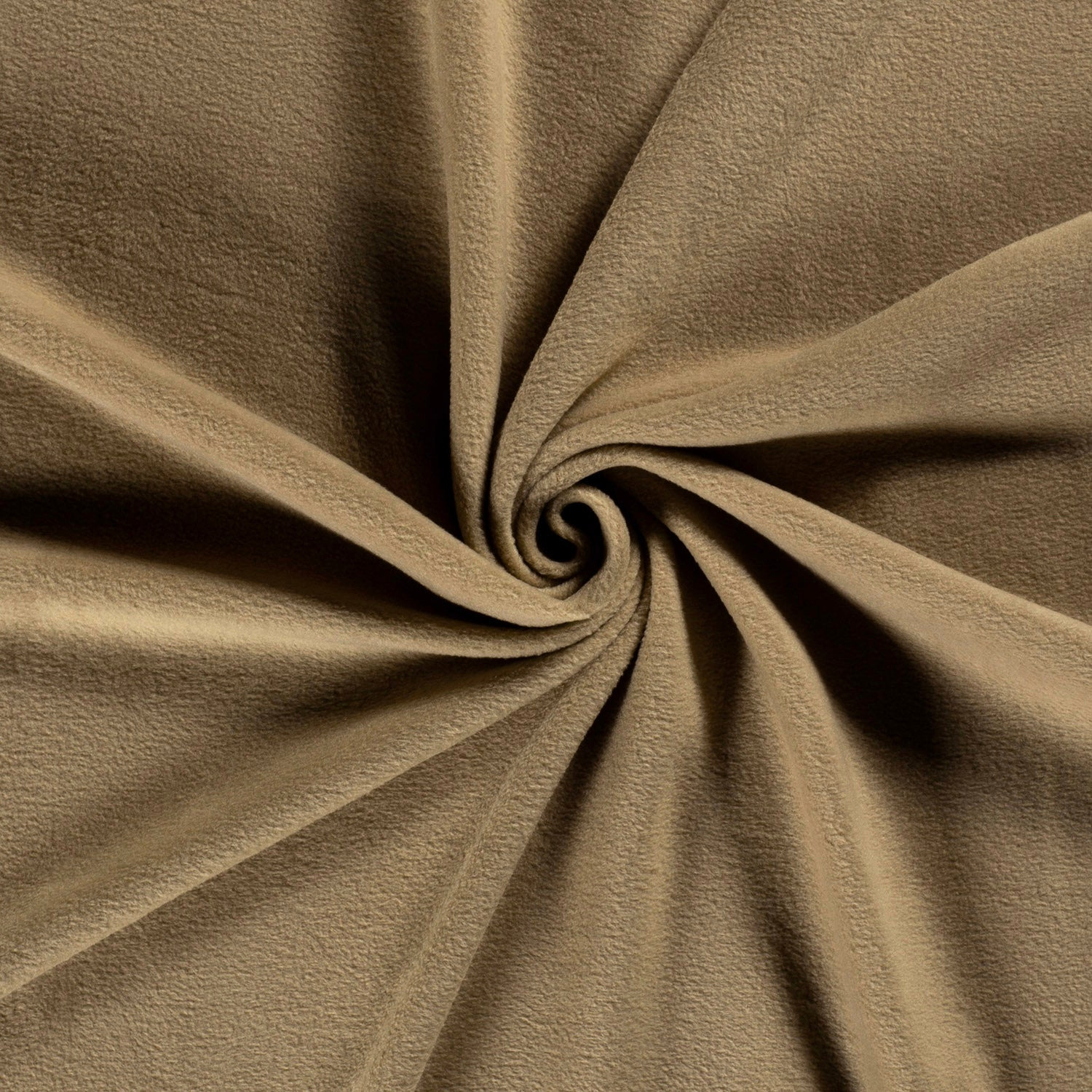 Polar fleece stof brushed effen beige
