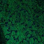 Jacquard groen met bloemen - Lorré