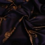 Zijden jacquard glinsterende bronzen bloemen  - Lorré