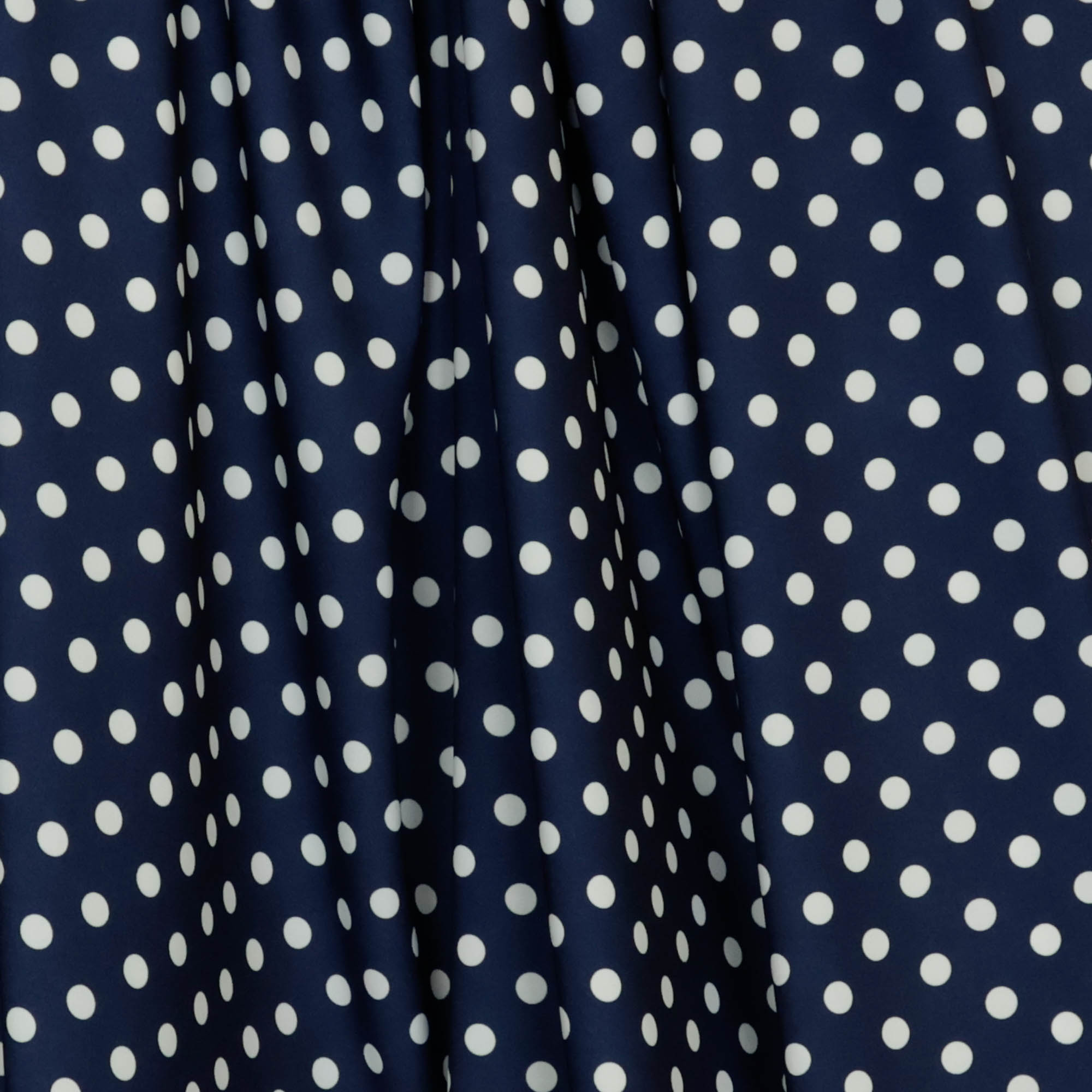 Crêpe donkerblauw met stippen - Lorré