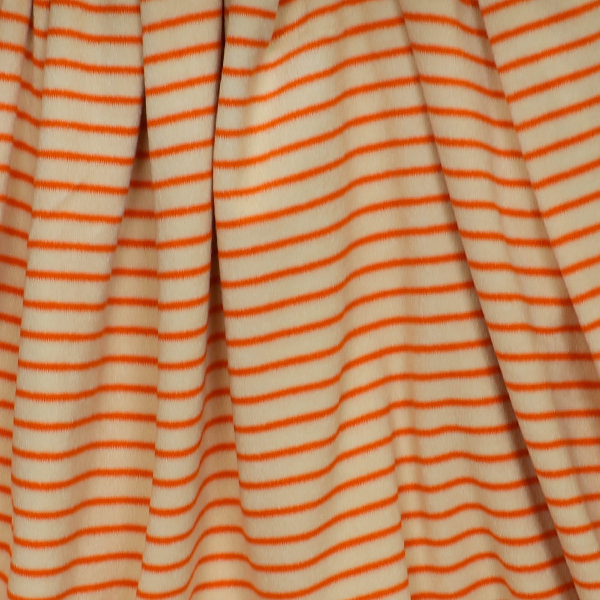 Badstof wit met oranje horizontale streep - See You At Six