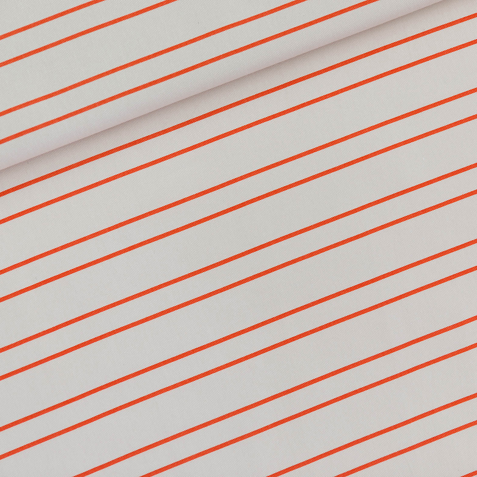 Canvas wit met rode horizontale strepen - See You At Six