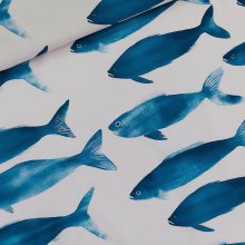 French terry wit met blauwe vissen - See You At Six