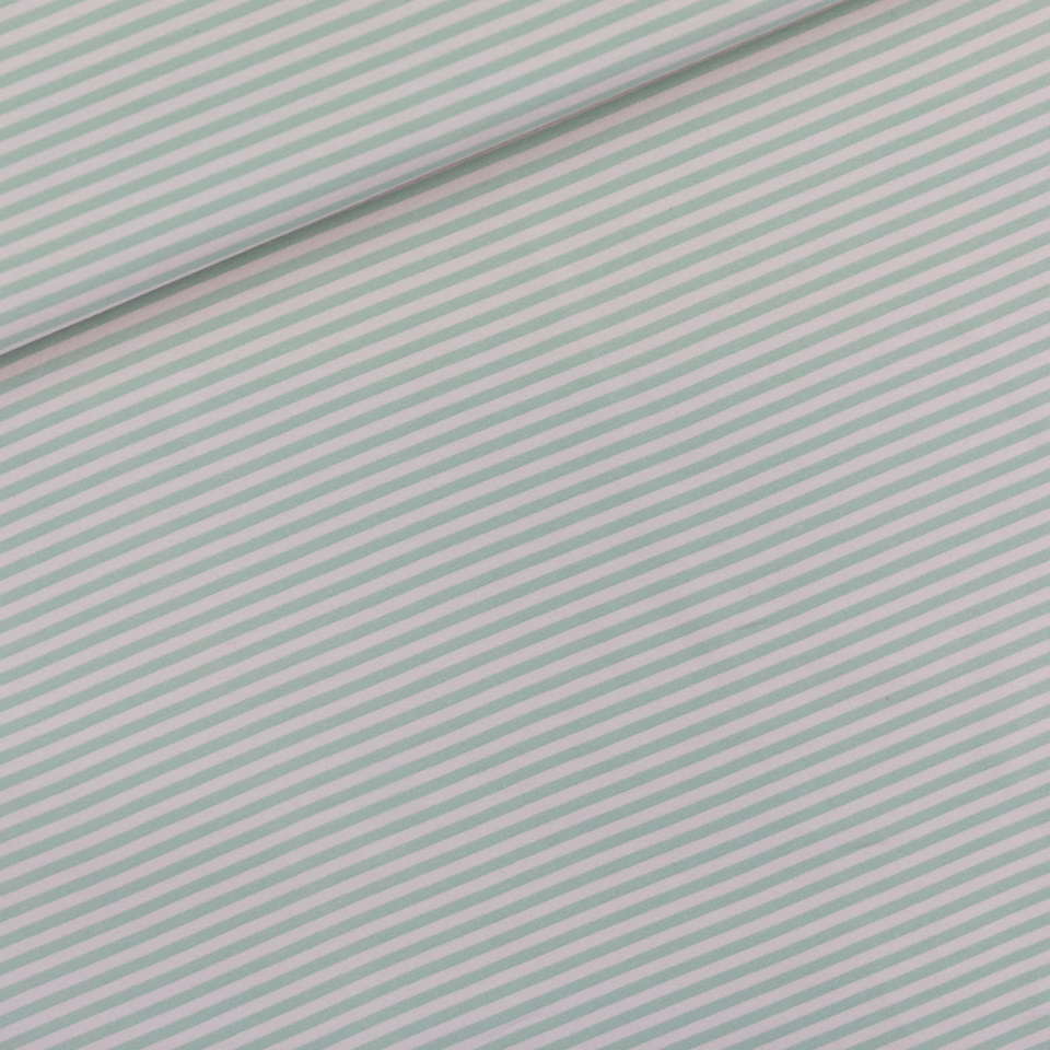 French terry wit met horizontale groene strepen - See You At Six