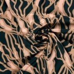 Satijn Duchesse stof bedrukt abstract marine - My Image