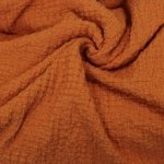 Seersucker effen oranje