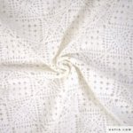 Gehaakte stof wit met vierkantpatroon - Katia