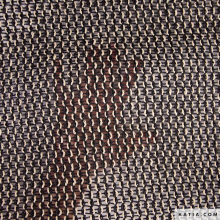 Gebreide stof van raffiapapier zwart patroon - Katia