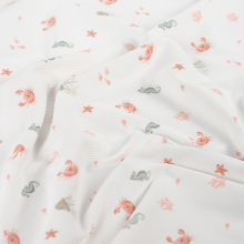 Rib ecru met zeefiguren  - Qjutie & the Qjutest